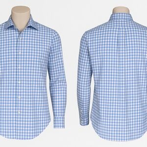 Brooks Brothers Regent 1818 Dress Shirt 17-4/5 XL‎ Blue White Check Plaid Cotton